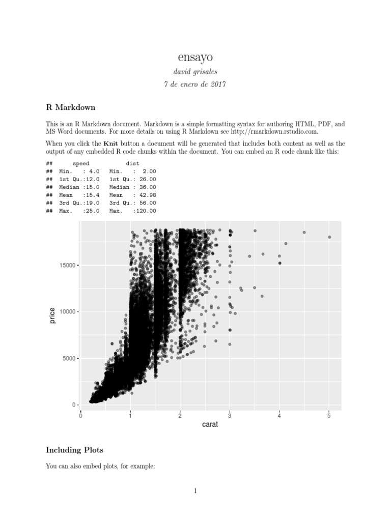 R Markdown Document Overview | PDF