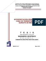 Interpretación Sísmica de Un Cubo 3D Terrestre en El Sureste de México