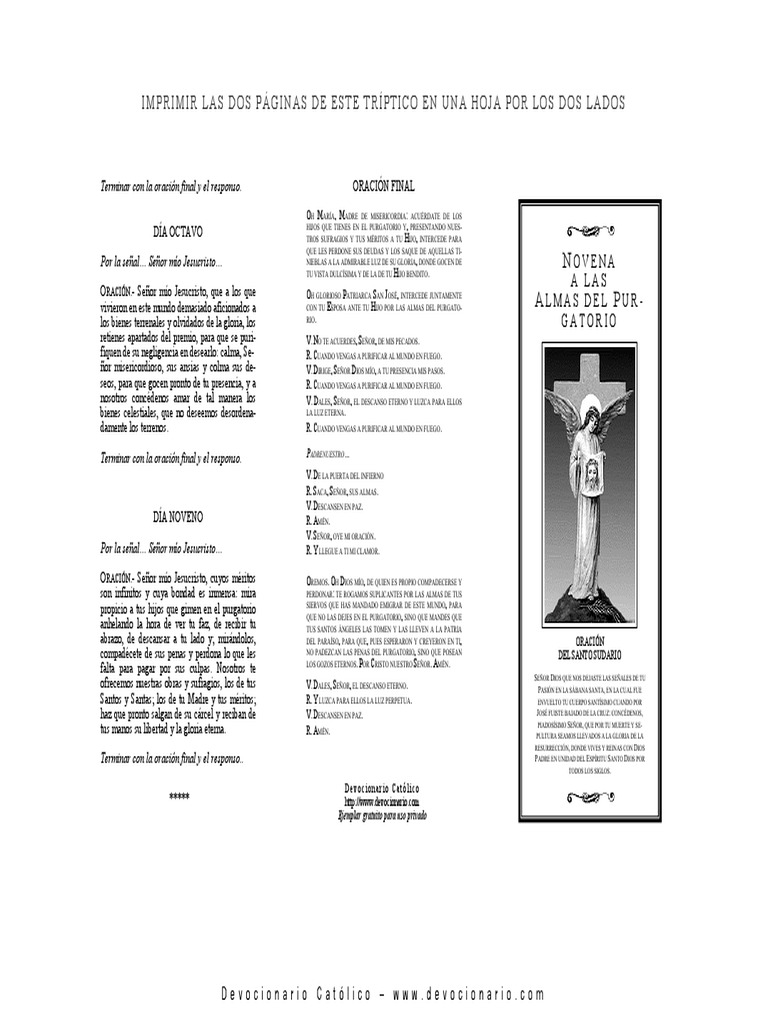 Novena por las almas.pdf Purgatorio Oración