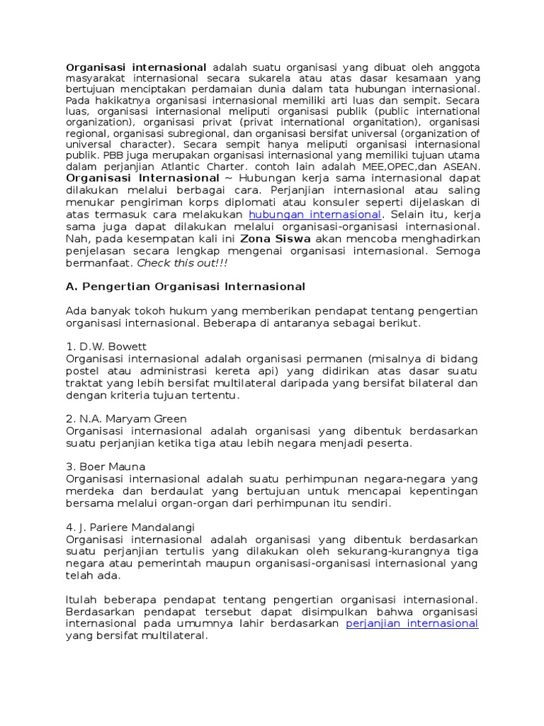 Organisasi Internasional