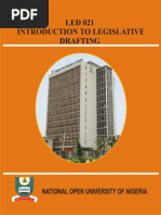 Introduction to Legislative Drafting