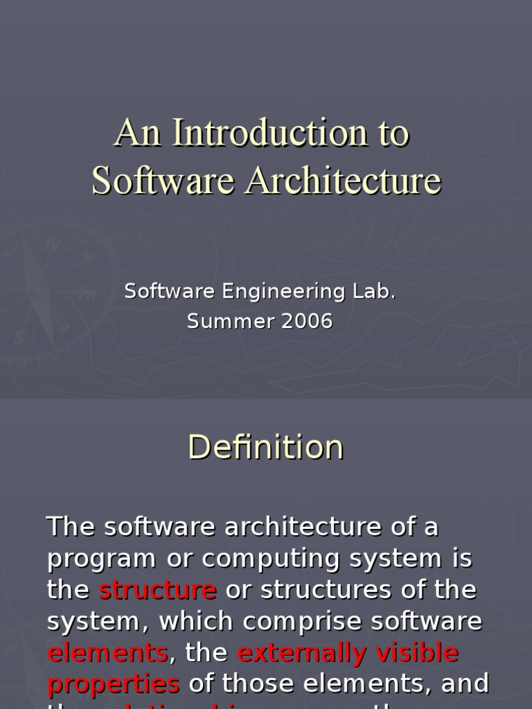 An Introduction To Software Architecture | Download Free PDF | Software ...