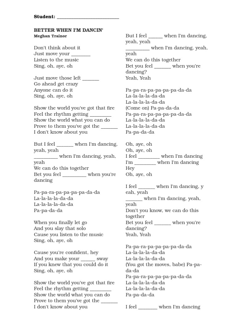 Better When I'm Dancing by Meghan Trainor