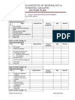 Gyan Ganga Institute of Technology & Sciences, Jabalpur Lecture Plan