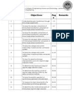 S. No Date Objectives Pag e Remarks