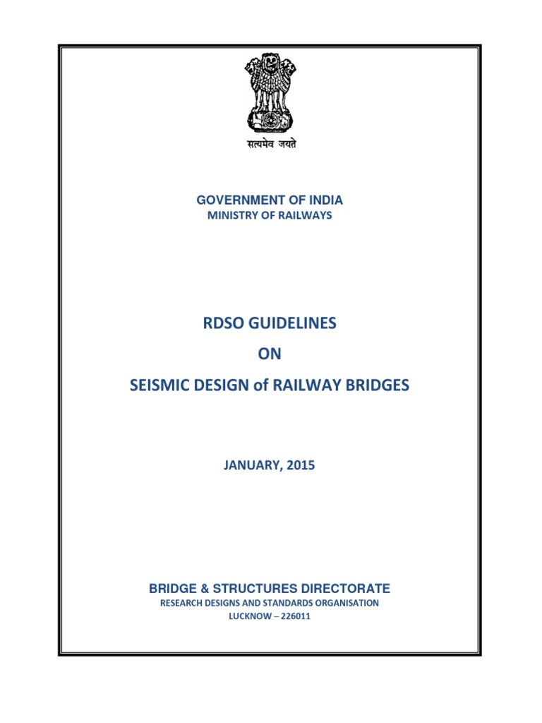 RDSO Guidelines On Seismic Design of Railway Bridges PDF | PDF ...
