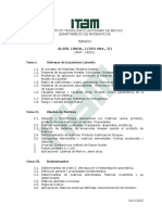 ITAM Álgebra Lineal Tema I Sistemas Ecuaciones Lineales