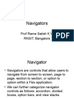 Navigators: Accordions, Option Bars, View Stacks & More