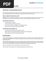 Preparation Guide Verbal Comprehension