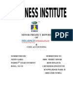 Minor Project Report On Reliance Infrastructure