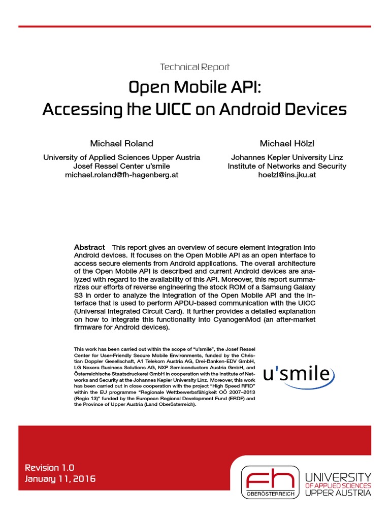 Accessing UICC via Open Mobile API | PDF | Near Field Communication ...