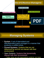 Selected Skills of Effective Managers