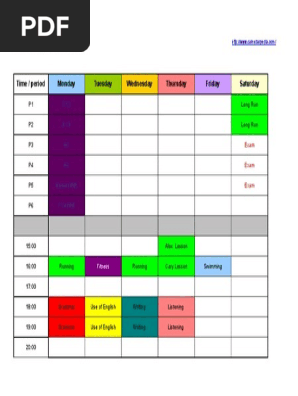 Weekly Schedule