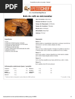 Bolo de Café No Microondas -