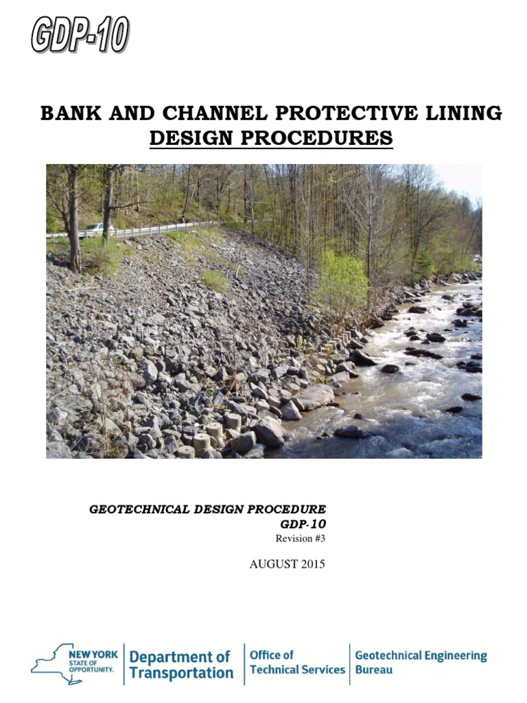 Bank and Channel Lining Design Guide | PDF | Erosion | Stream