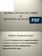 Global Financial Crisis & Recovery Plan For India