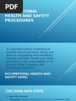 Occupational Health and Safety Procedures