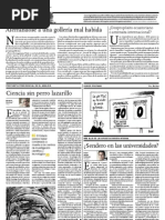 Ciencia Sin Perro Lazarillo, Por Modesto Montoya, El Comercio 02 11 2007