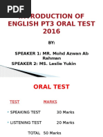 Download INTRODUCTION OF ENGLISH PT3 ORAL TEST 2016 by Mohd Azwan SN338866466 doc pdf