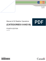 (Categories Ii and Iii) : Manual of All Weather Operations