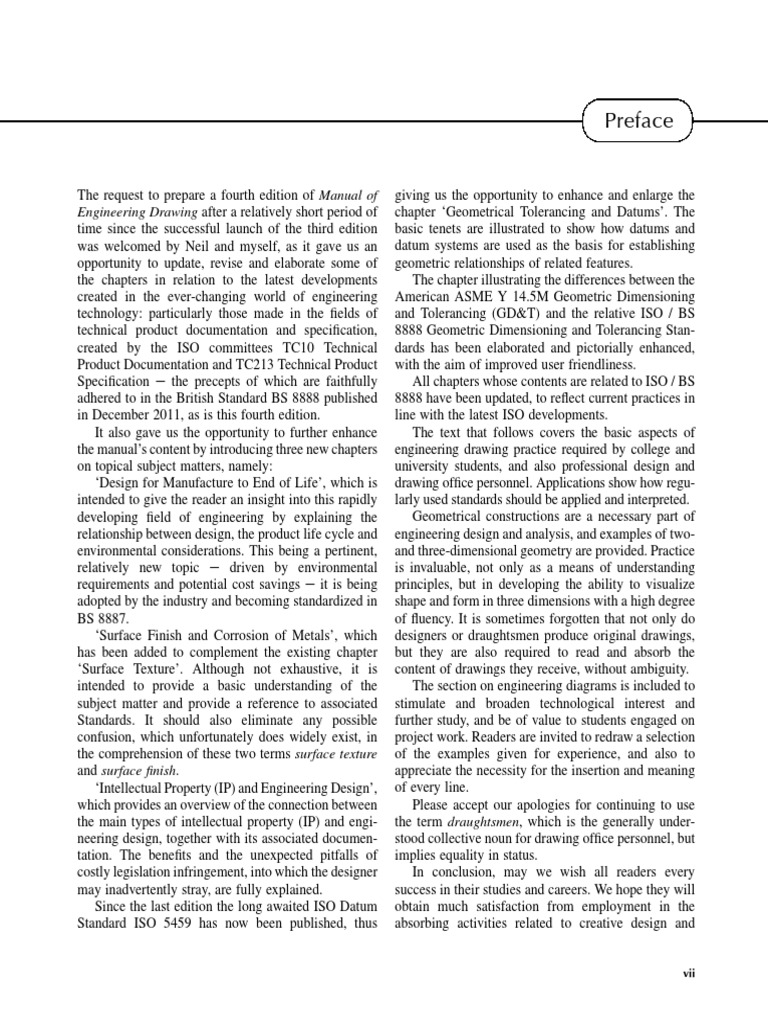 Preface 2012 Manual of Engineering Drawing Fourth Edition PDF