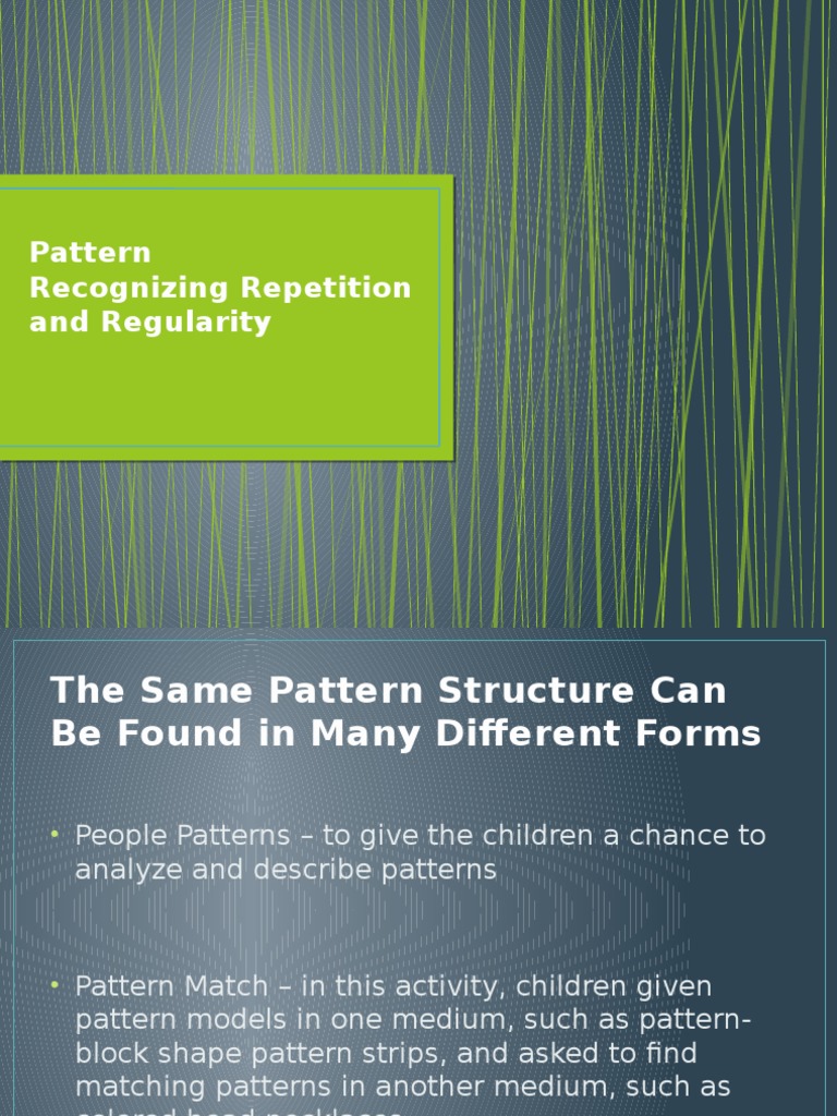 Patterns For Young Children | PDF | Pattern | Neuropsychological Assessment