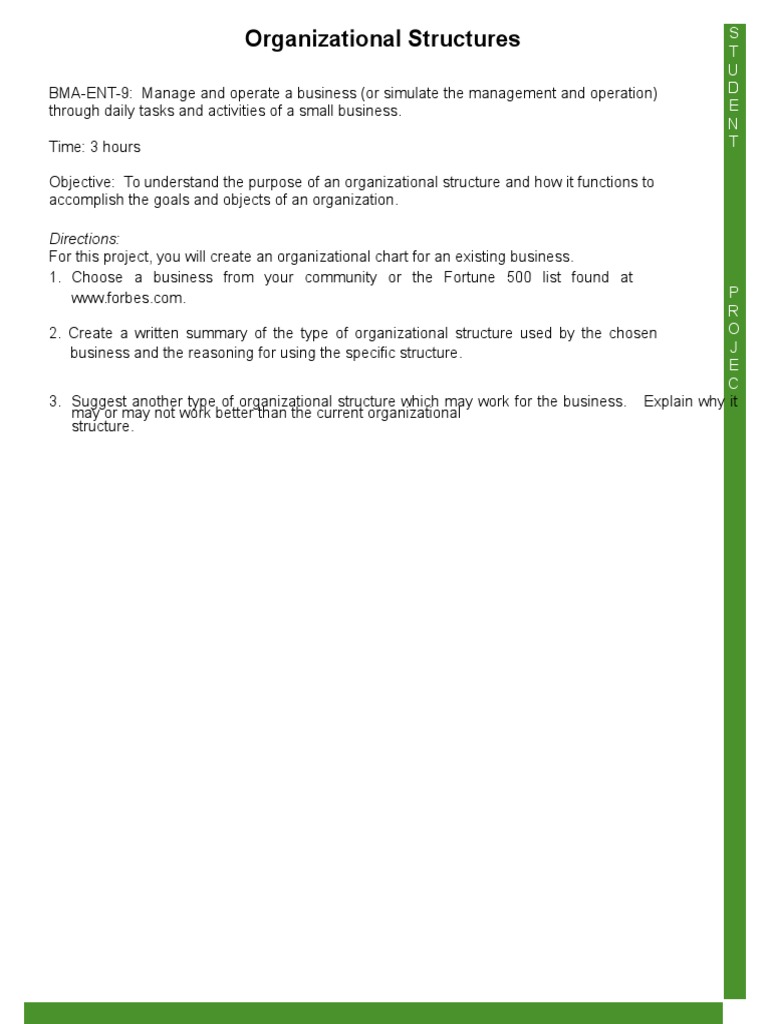 Project-Organizational Structures | PDF