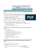 Autodiagnóstico Docente Sobre Nivel de Formación y Uso de Tics