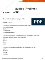 1992-GS Prelims Paper - (Shashidthakur23.wordpress - Com) PDF