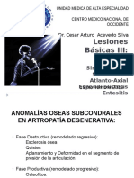 Lesiones Básicas. Osteofitos (Clases), Sindesmosfitos, Entesofitos, Subluxación AA, Listesis