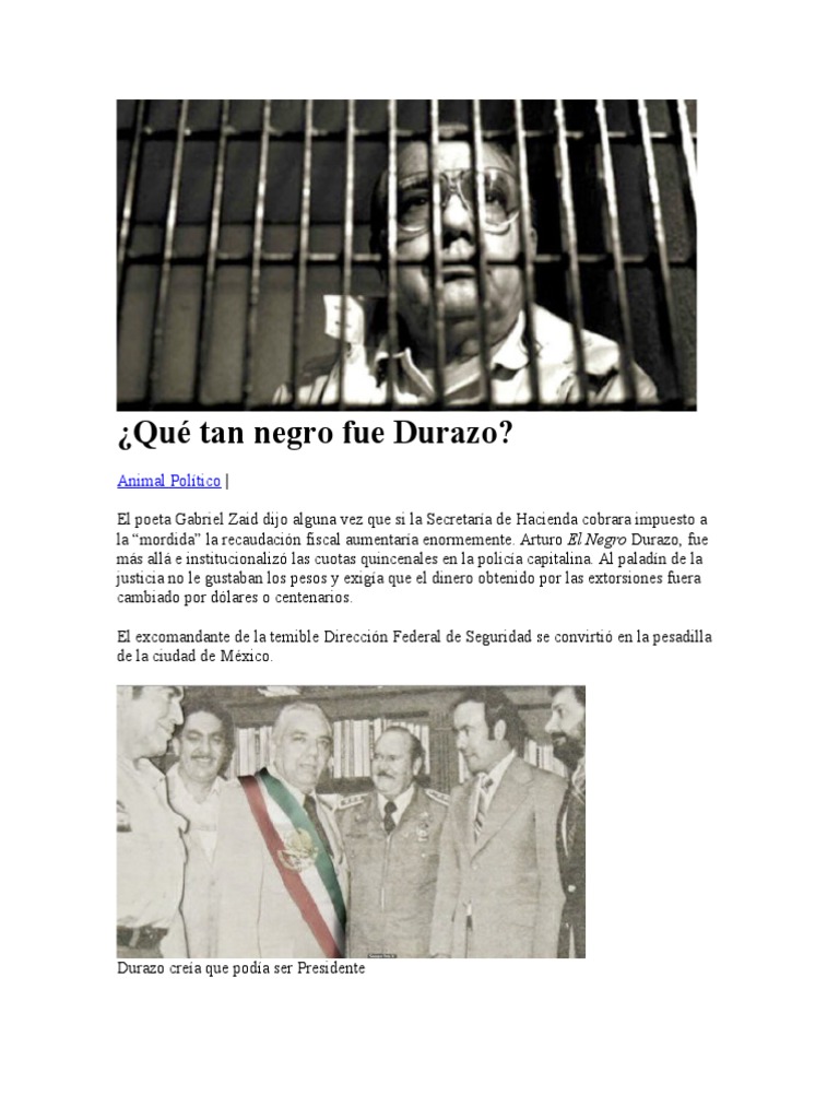 Qué Tan Negro Fue Durazo | PDF | Delito | Crimen organizado