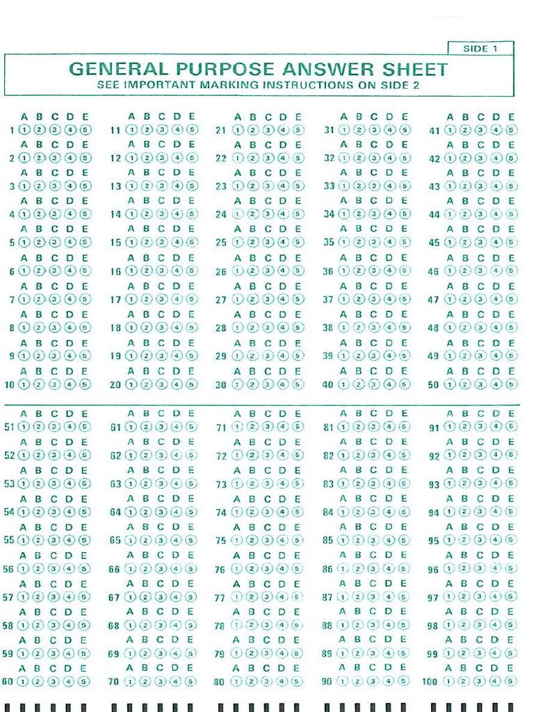 Cartão Resposta (Modelo) | PDF