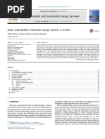 Solar–Wind Hybrid Renewable Energy System - A Review
