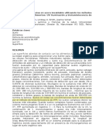 La Detección de Células en Acero Inoxidable Utilizando Los Métodos Industriales y de Alimentos