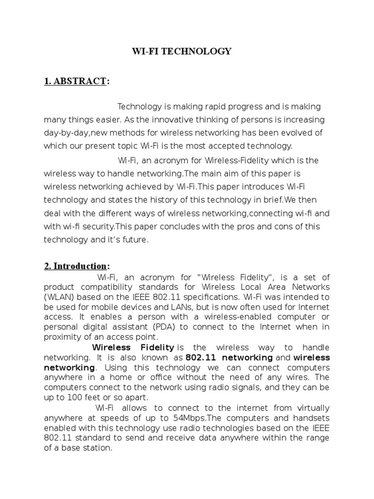 WIFI | PDF | Wi Fi | Wireless Lan