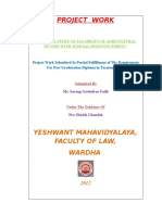 Project Work: Yeshwant Mahavidyalaya, Faculty of Law, Wardha