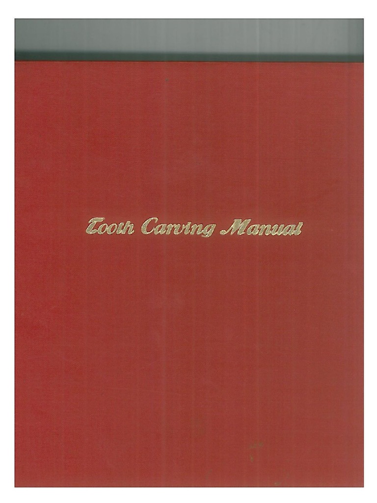 Tooth Carving Manual Henry A Linek Pdf