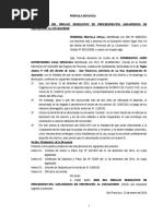 Modelo Denuncia NEGLIGENCIA MEDICA  Septicemia  Hospital