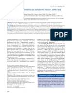 Cavity: BRAF and GNAQ Mutations in Melanocytic Tumors of The Oral