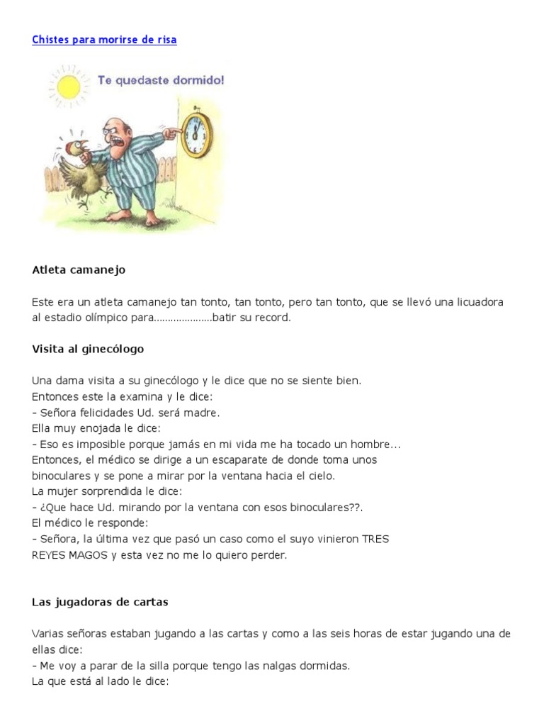 Chistes para Morirse de Risa | PDF | Chistes | Humor, image size:768x1024