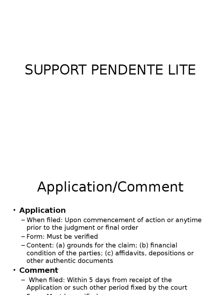 Support Pendente Lite PDF Receivership Judgment (Law)