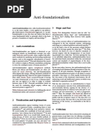 Anti Foundationalism