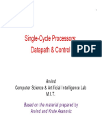 Single-Cycle Processors: Datapath & Control: Computer Science & Artificial Intelligence Lab M.I.T