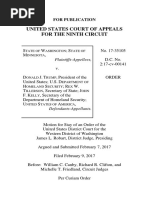 9th Circuit Court of Appeals Denial of Stay 