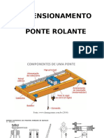 Dimensionamento de ponte rolante