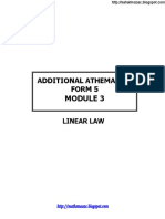 Additional Athematics Form 5: Linear Law