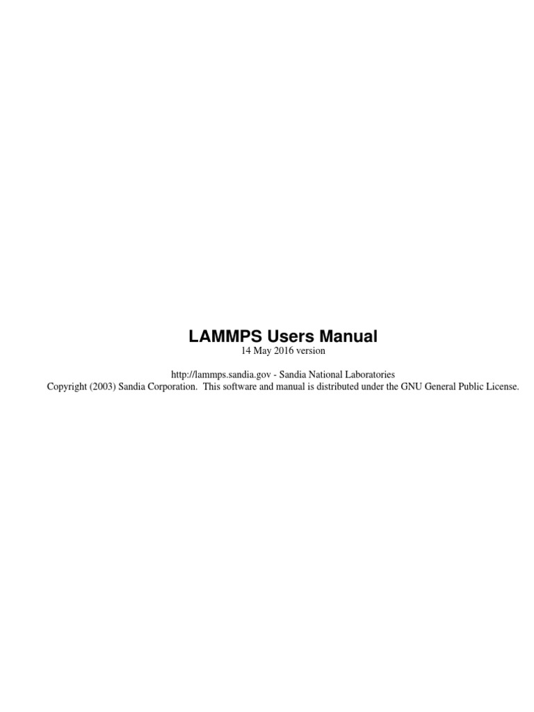 Manual Lammps | PDF | Python (Programming Language) | Applied And ...