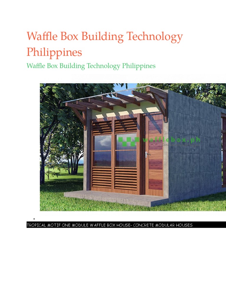 Waffle Box Building Technology Philippines PDF Precast Concrete