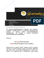 Página Inicial Língua Portuguesa Redação Literatura: Homógrafas. Se Tiverem A Mesma Pronúncia