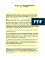 La Declaración de Derechos de Virginia